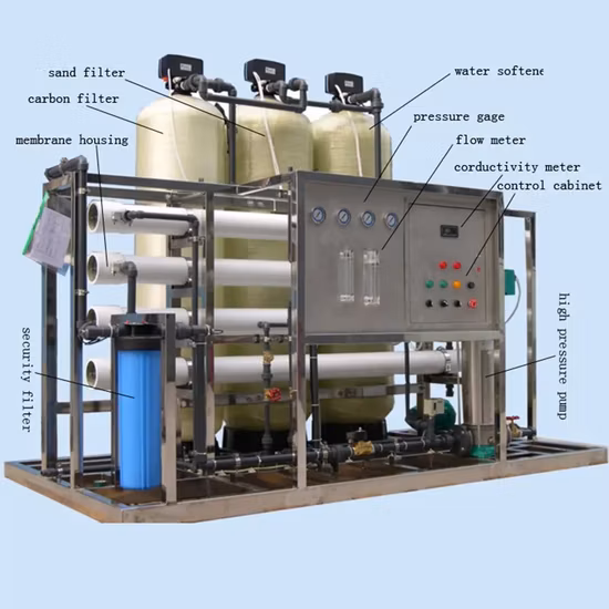 Sistema di ultrafiltrazione per purificatore d'acqua industriale ad osmosi inversa da 2000 l/h